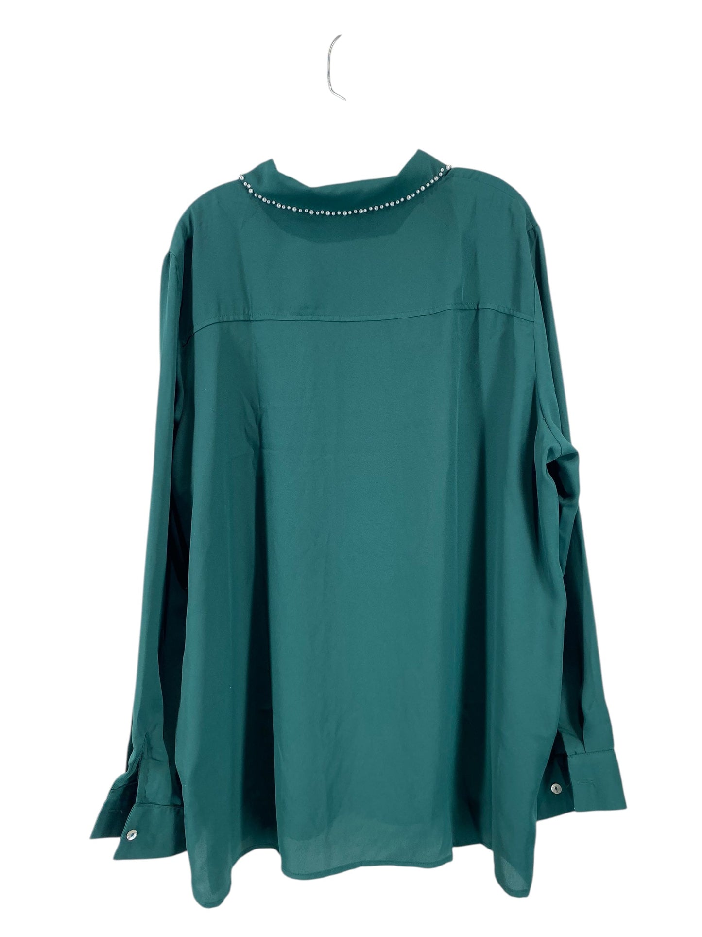 Top Long Sleeve By Oddi In Green, Size: 2x