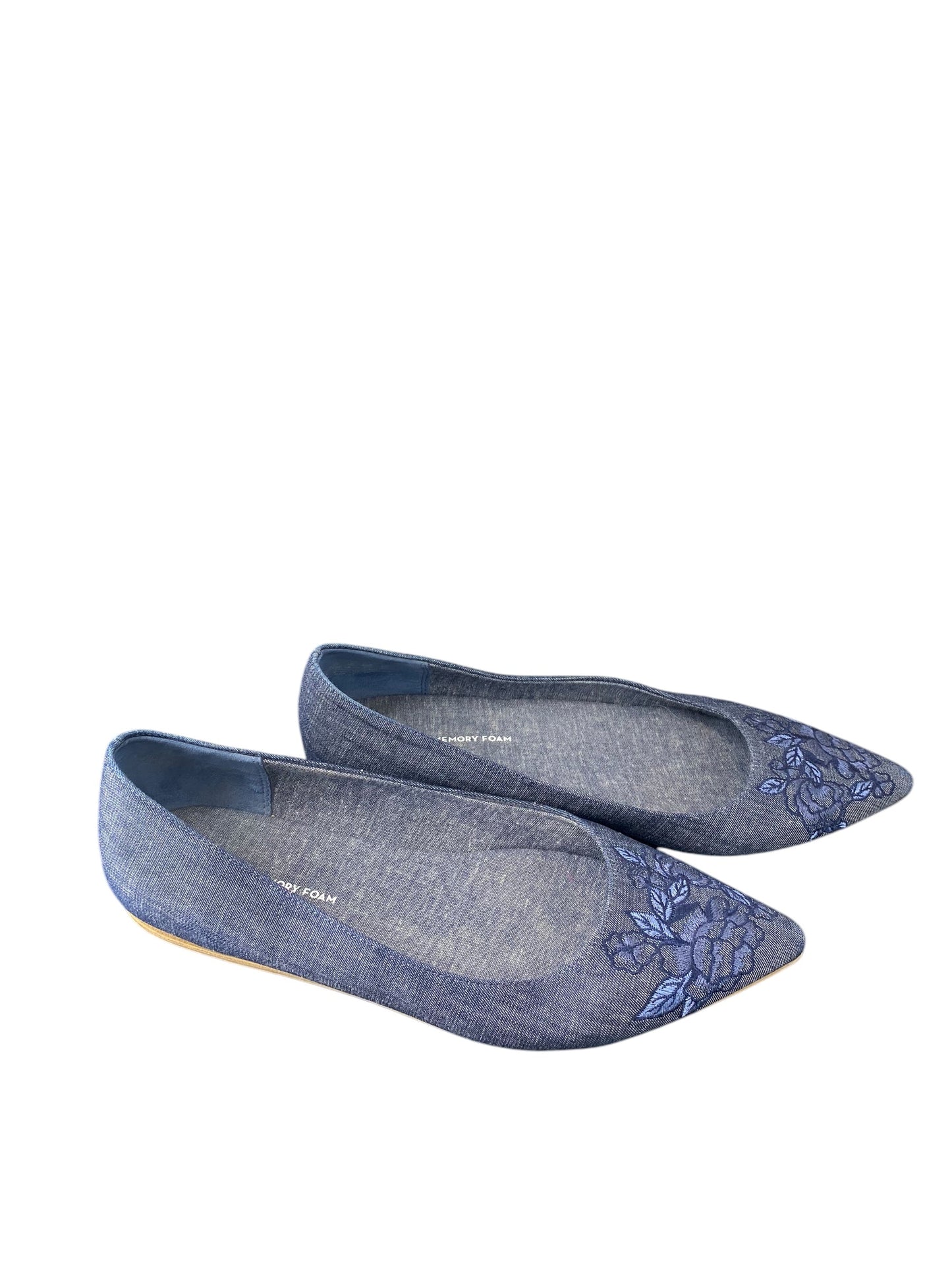 Shoes Flats By Dr Scholls In Blue Denim, Size: 10