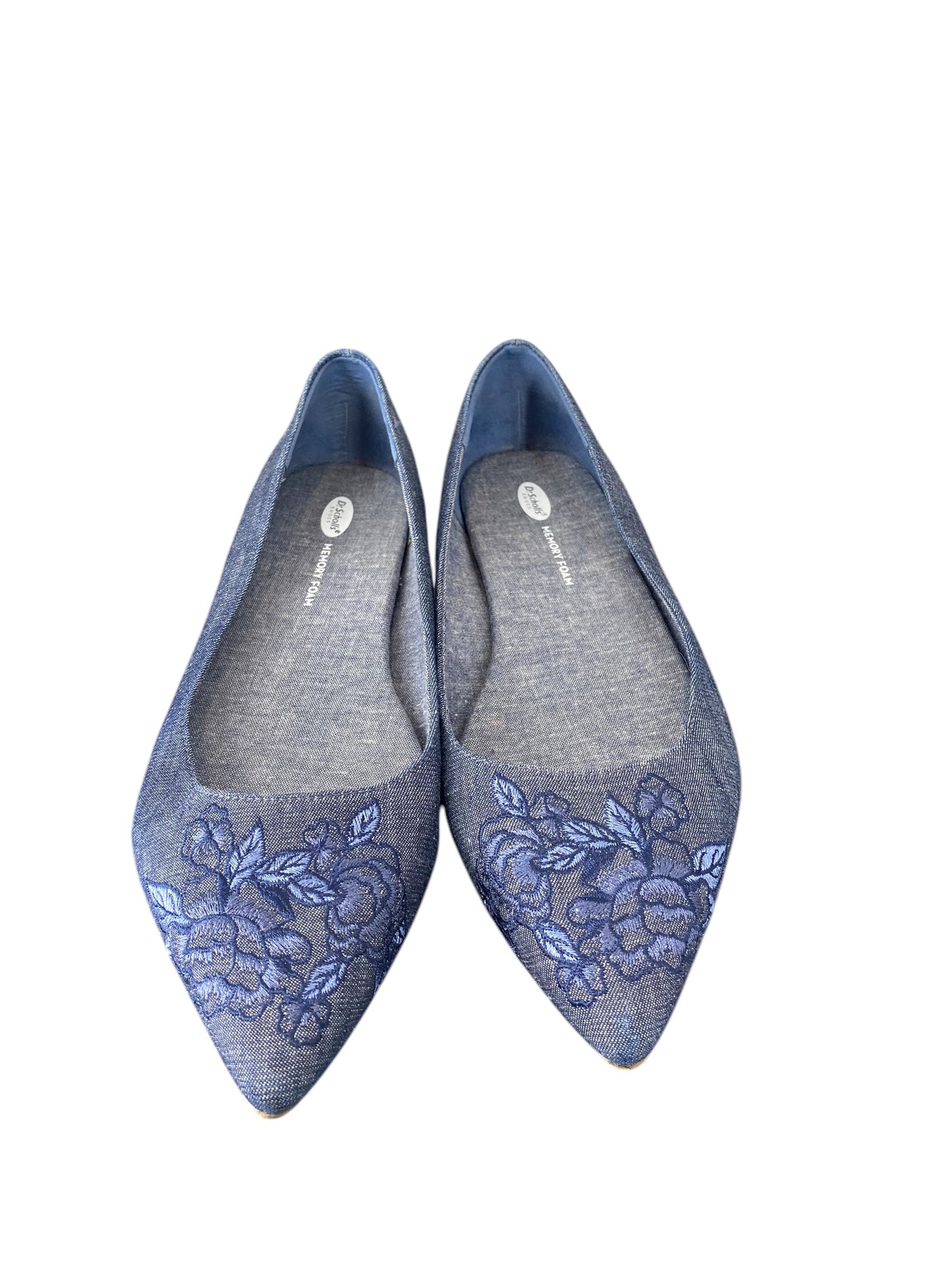 Shoes Flats By Dr Scholls In Blue Denim, Size: 10