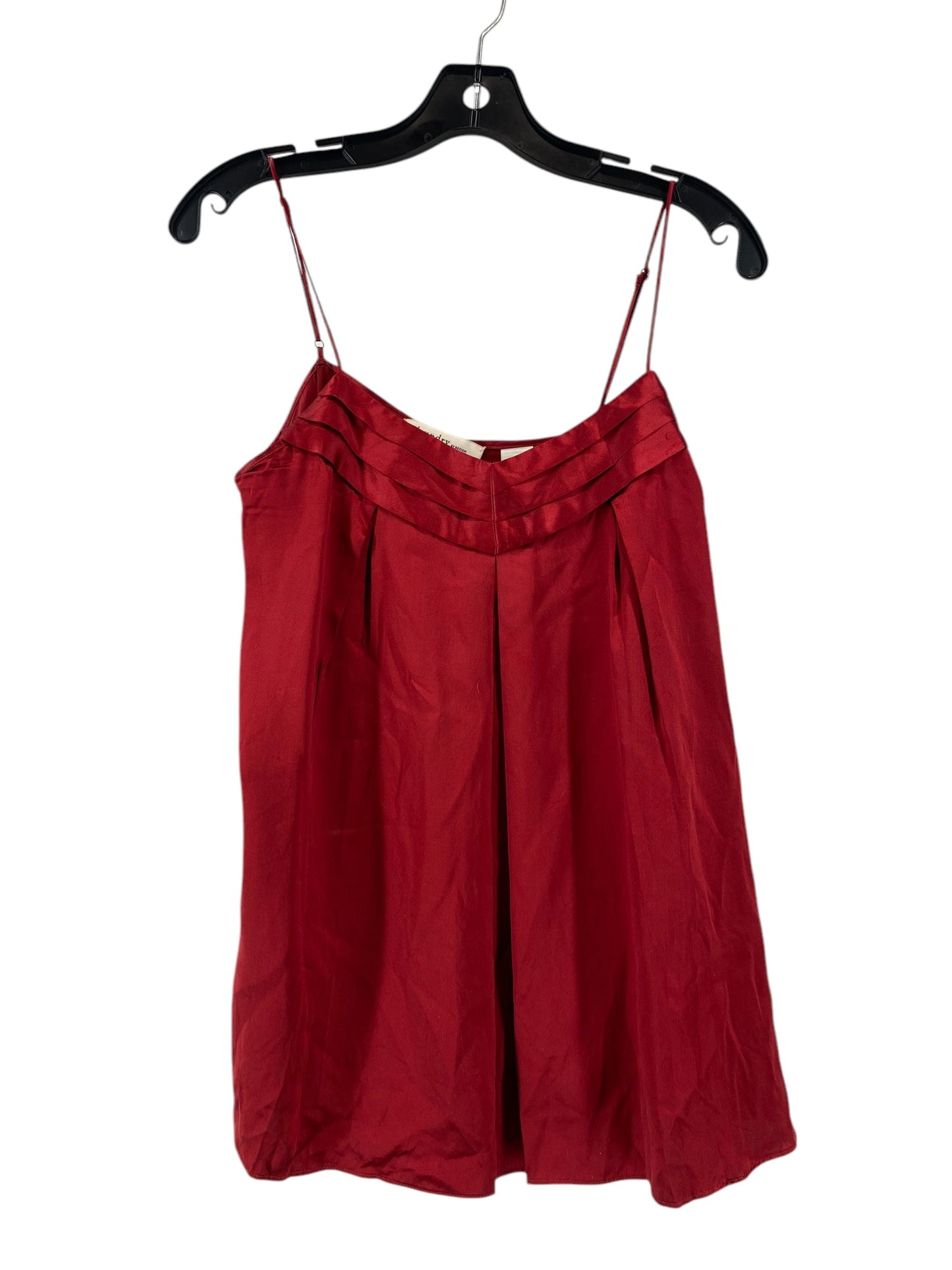 Top Sleeveless By Laundry In Red, Size: S