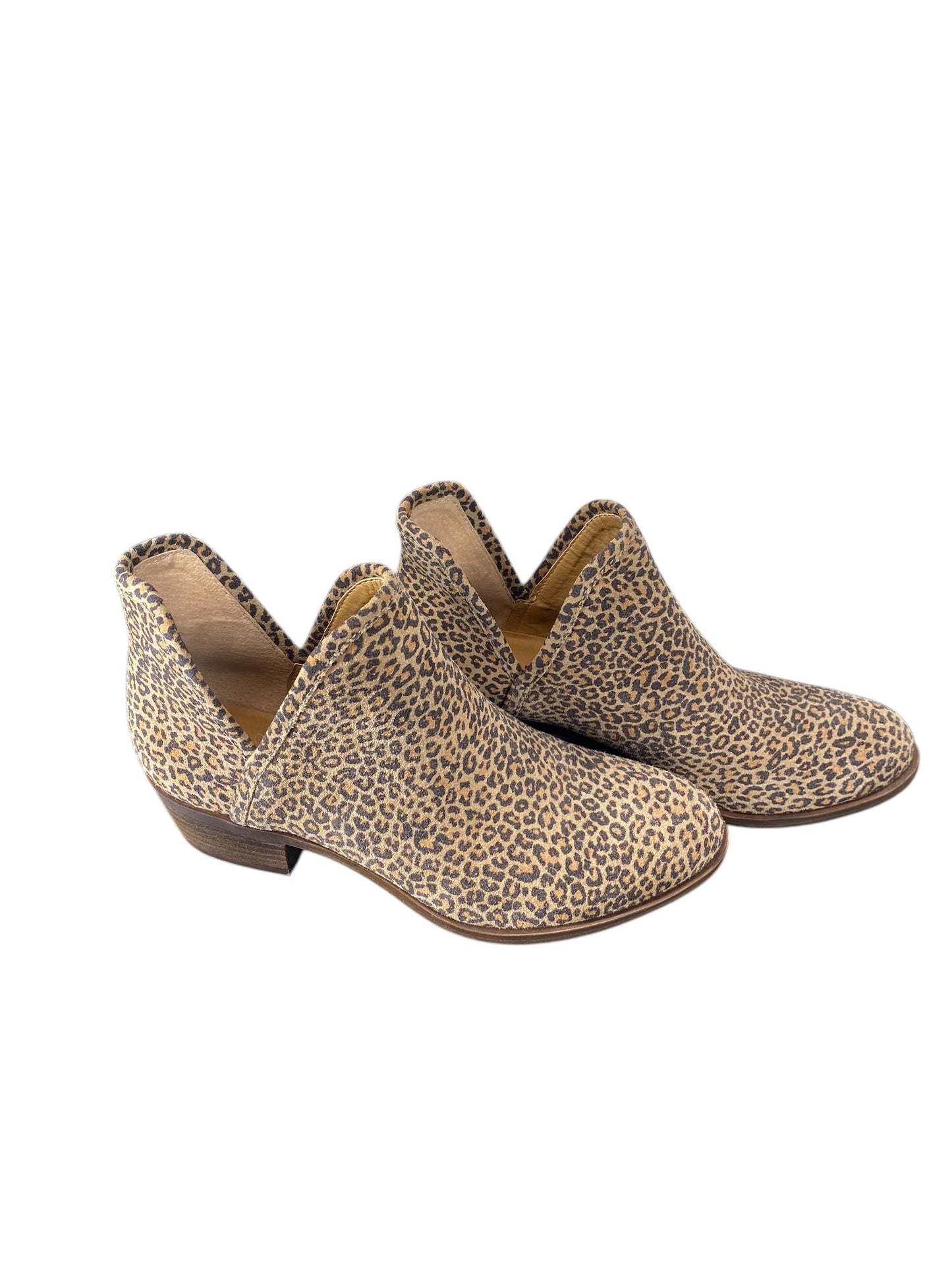 Boots Ankle Heels By Lucky Brand In Animal Print, Size: 6.5