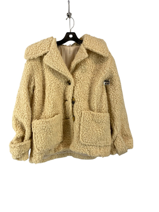 Jacket Faux Fur & Sherpa By Free People In Cream, Size: S