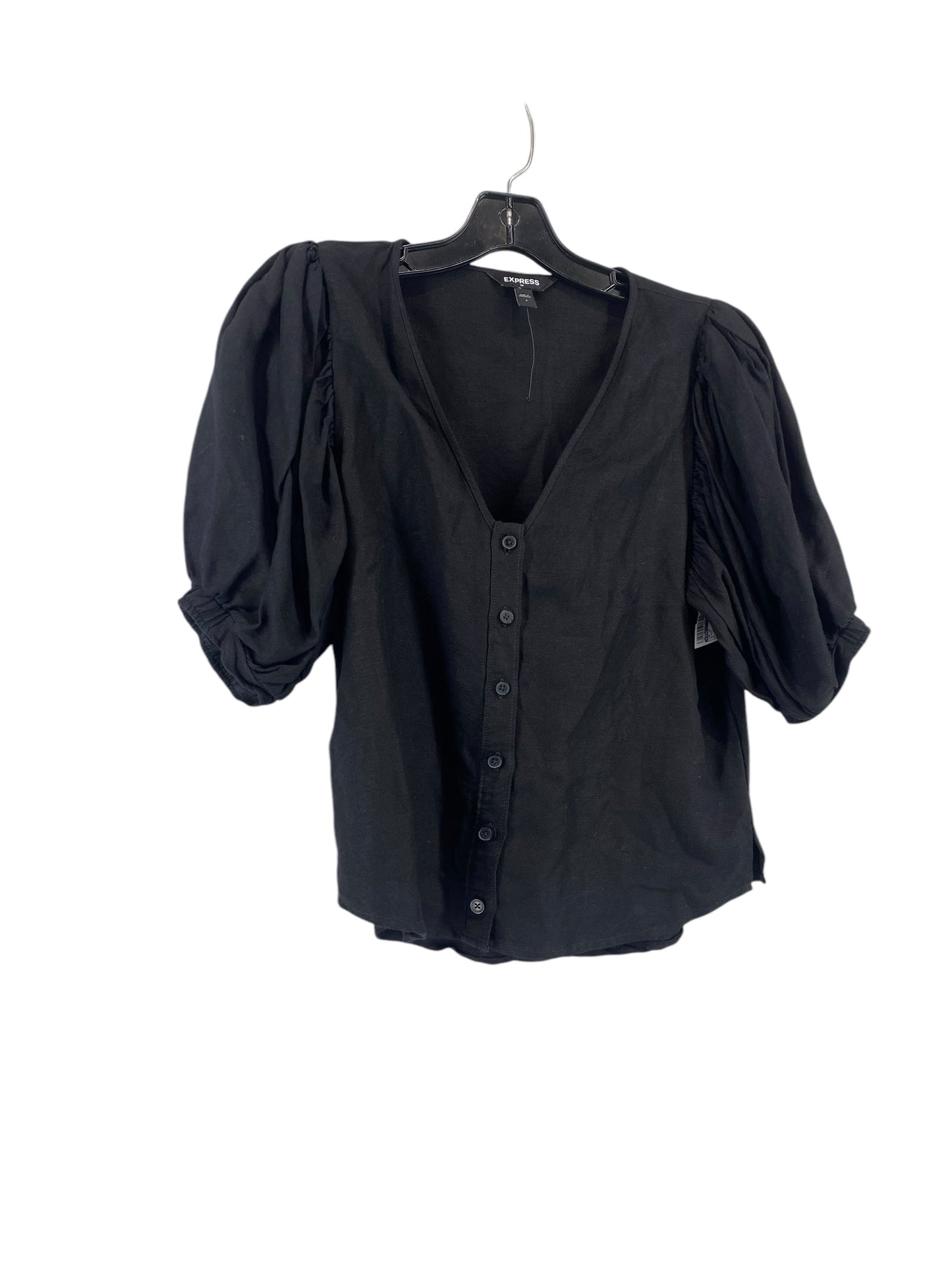 Top Short Sleeve By Express In Black, Size: S