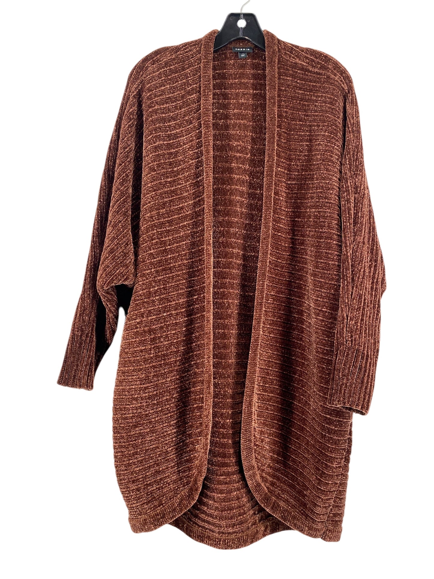 Sweater Cardigan By Torrid In Brown, Size: 1x