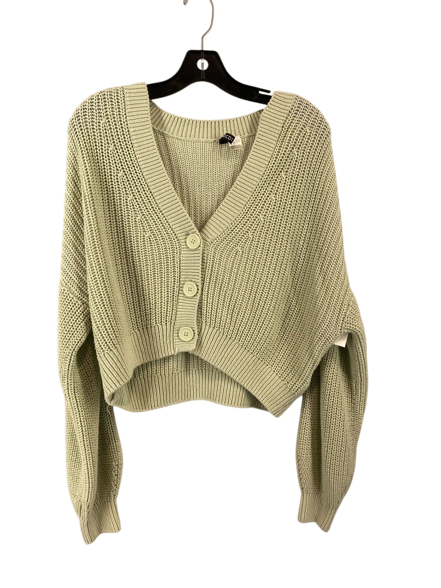 Sweater Cardigan By Divided In Green, Size: M