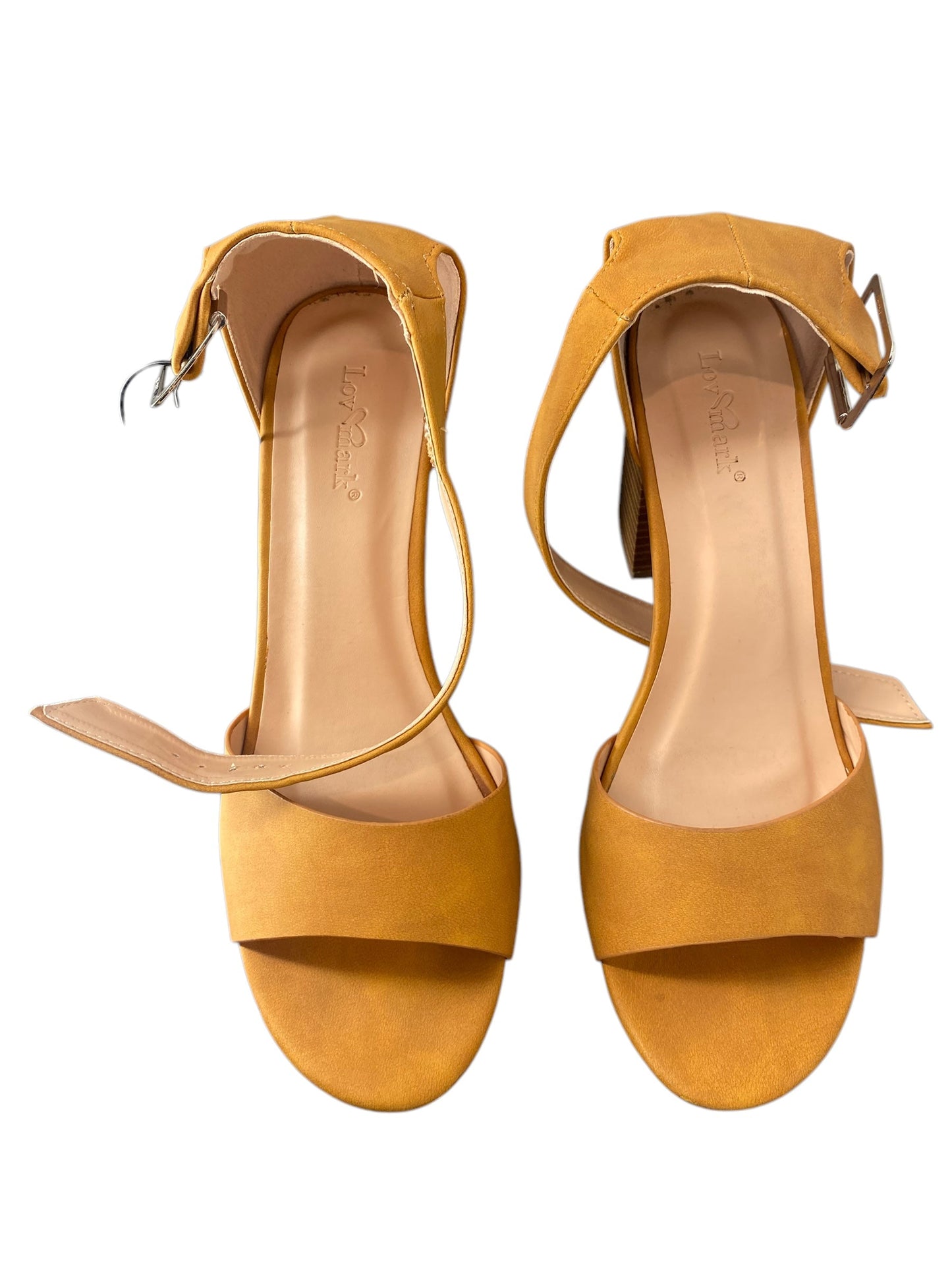 Shoes Heels Block By Clothes Mentor In Tan, Size: 9