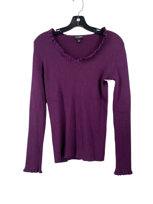 Sweater By Roz And Ali In Purple, Size: M