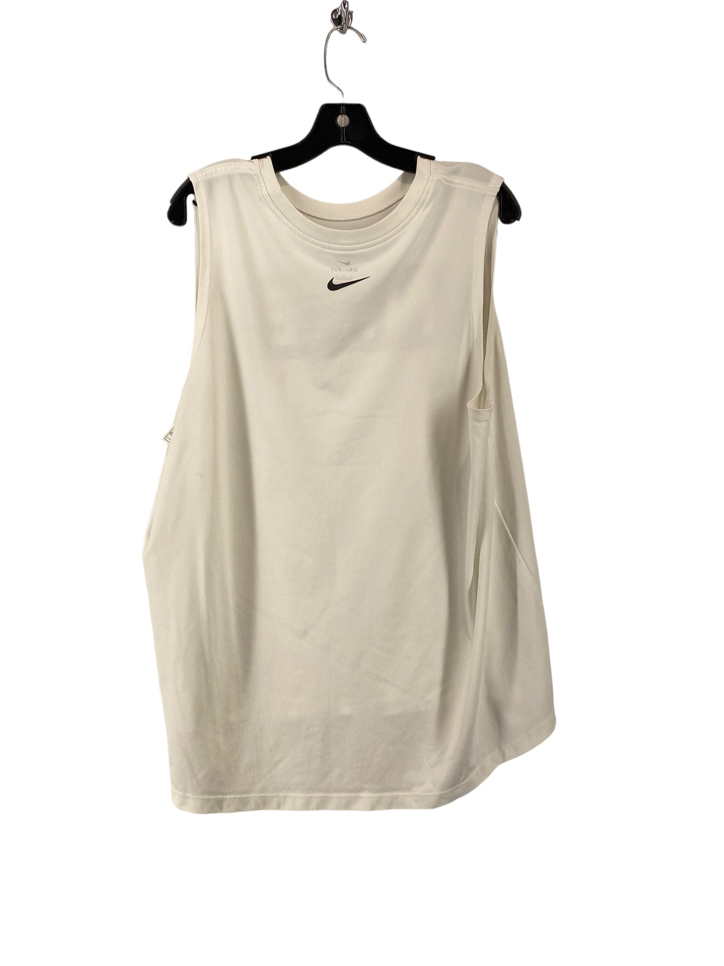 Athletic Tank Top By Nike In White, Size: 2x