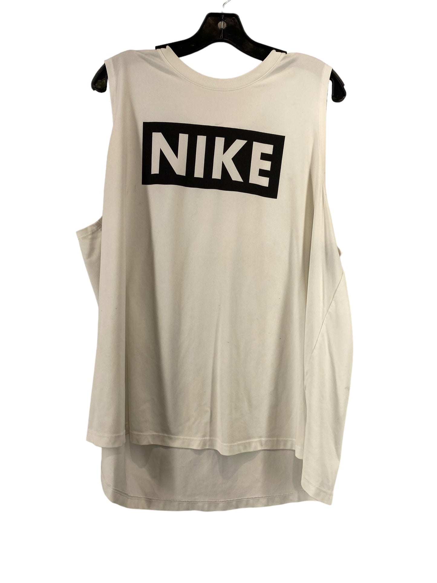 Athletic Tank Top By Nike In White, Size: 2x