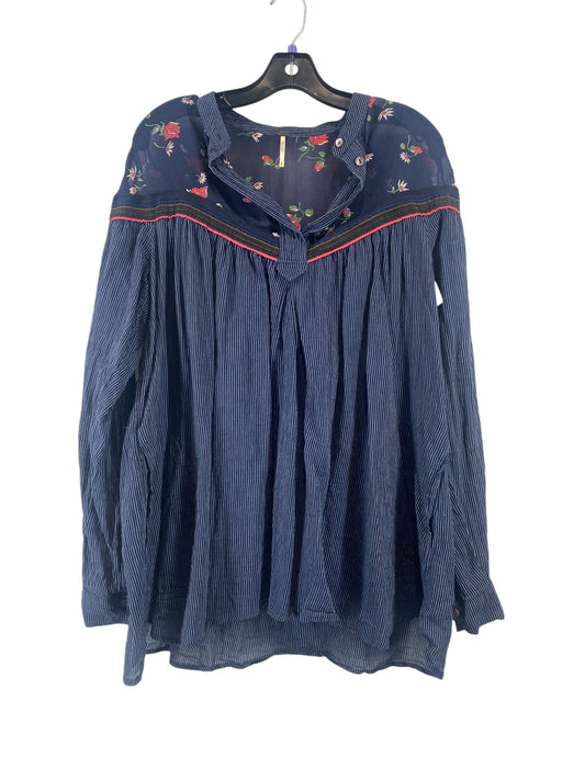 Top Long Sleeve By Free People In Navy, Size: S