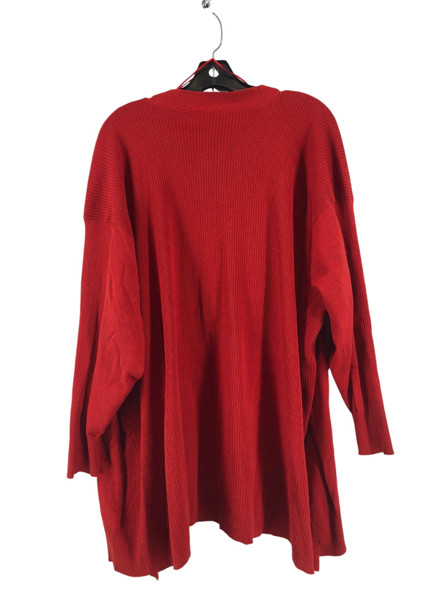 Cardigan By Terra & Sky In Red, Size: 4x