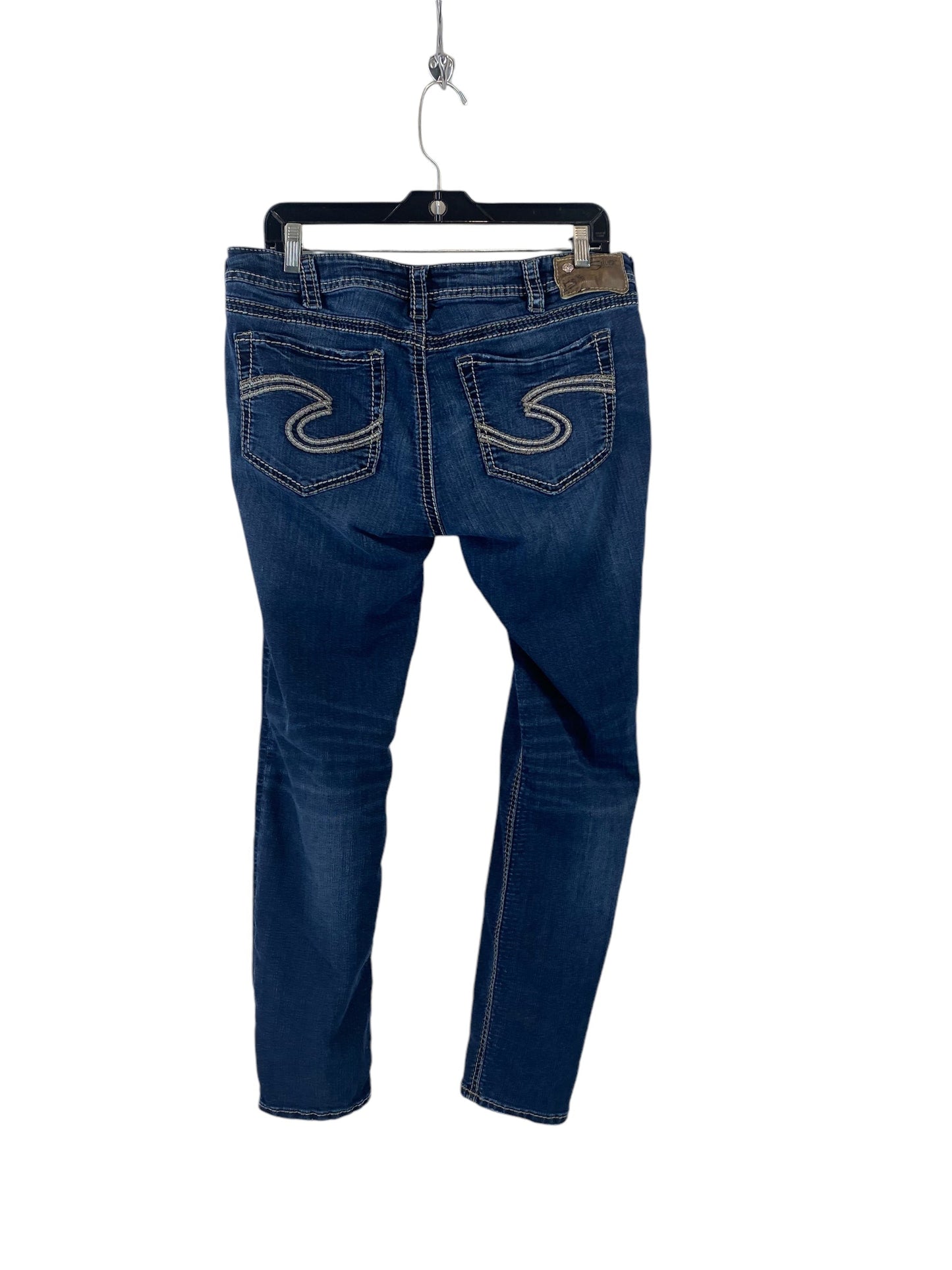 Jeans Straight By Silver In Blue, Size: 34