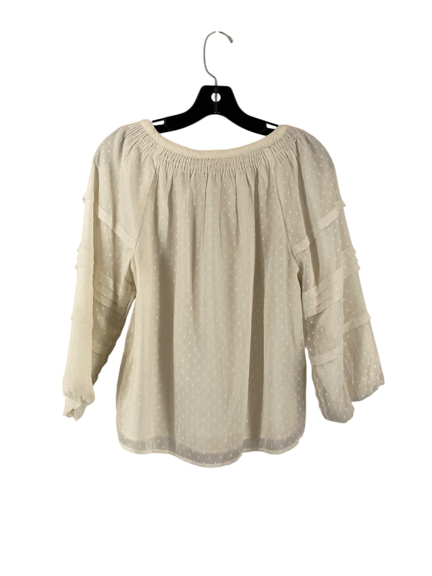 Top 3/4 Sleeve By Loft In Cream, Size: Xs