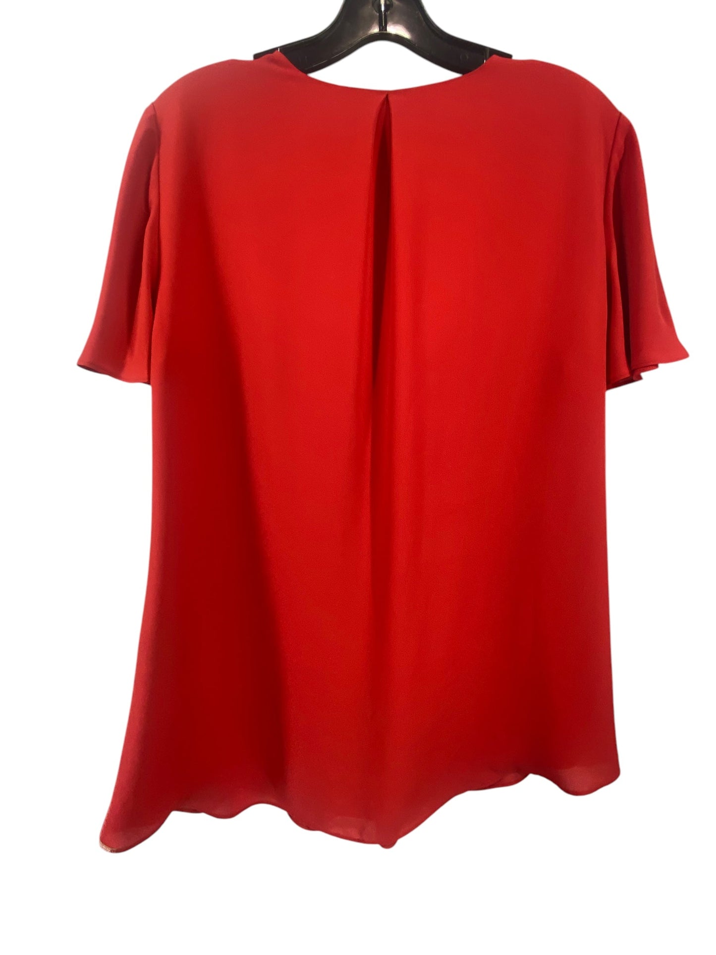 Blouse Short Sleeve By White House Black Market In Red, Size: 10