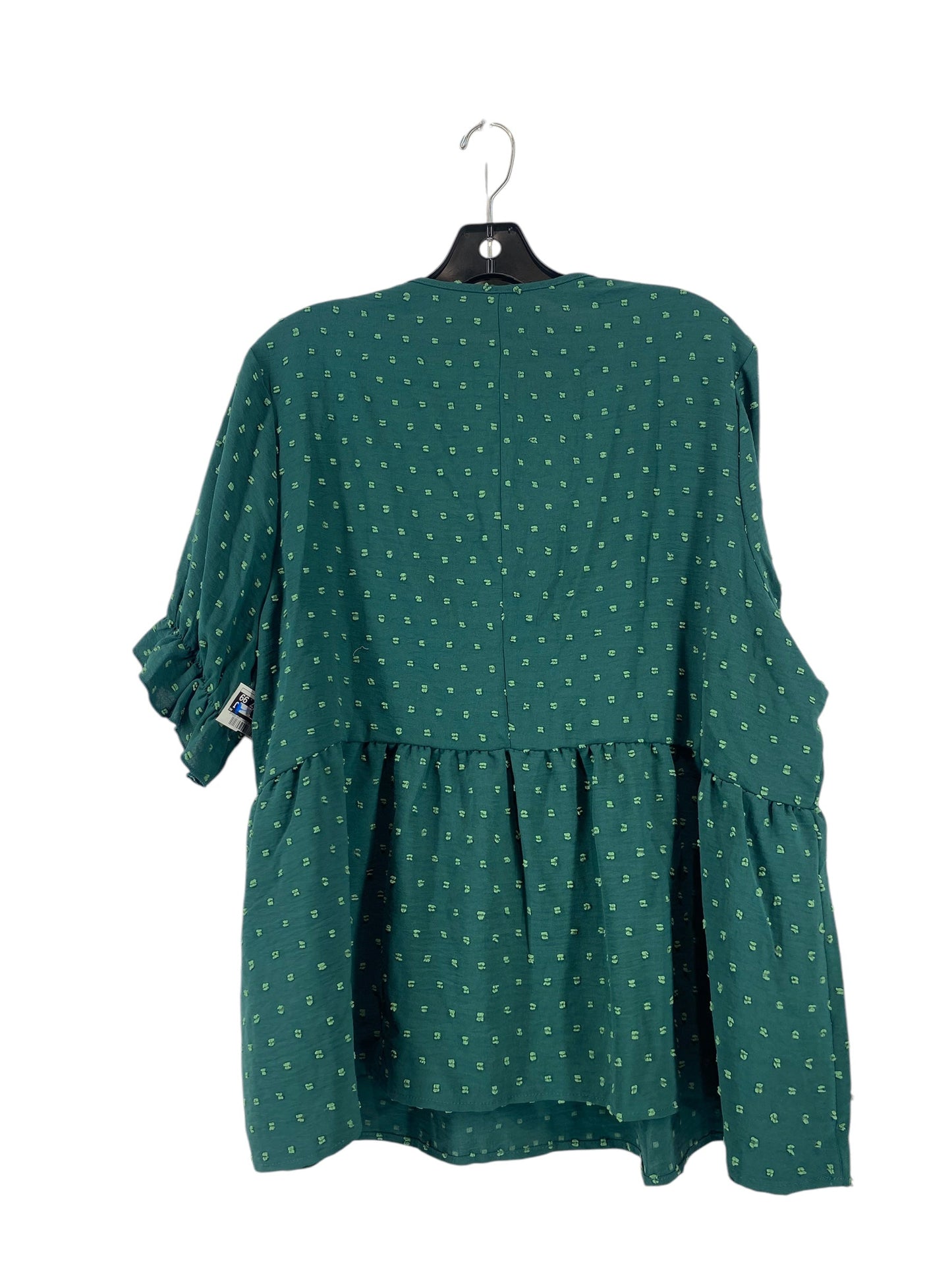 Top Short Sleeve By Shein In Green, Size: 2x