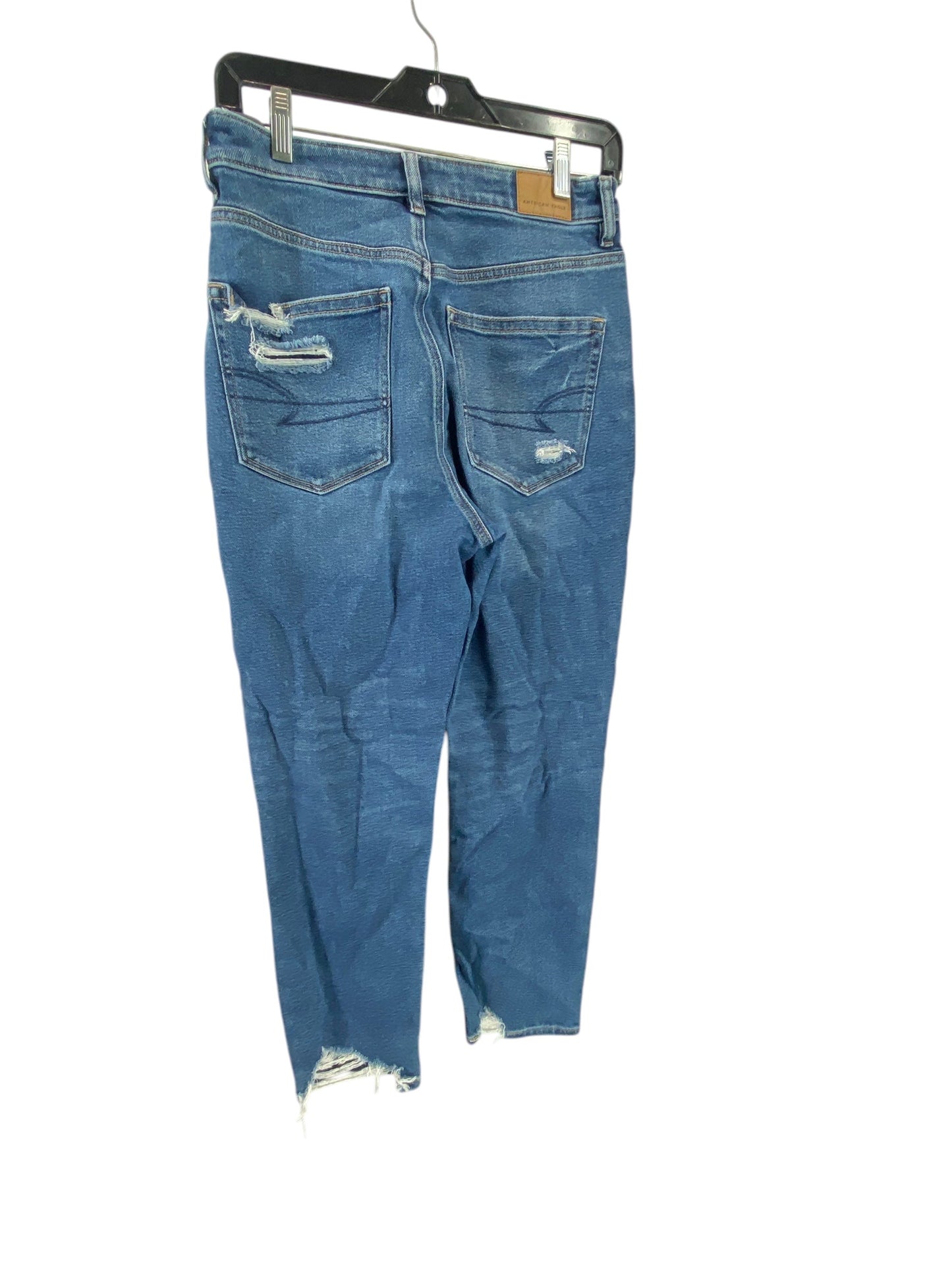 Jeans Straight By American Eagle In Blue, Size: 4