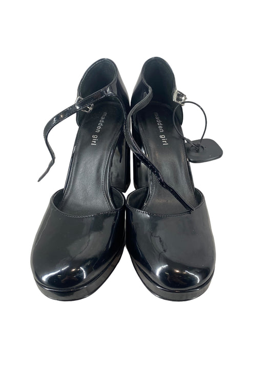 Black Shoes Heels Block Madden Girl, Size 9.5