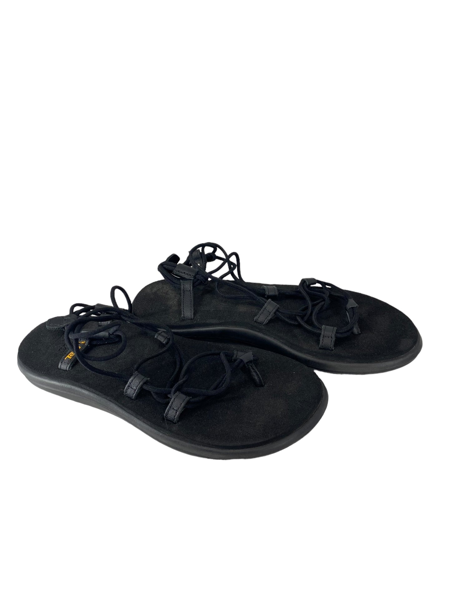 Black Sandals Flats Teva, Size 8