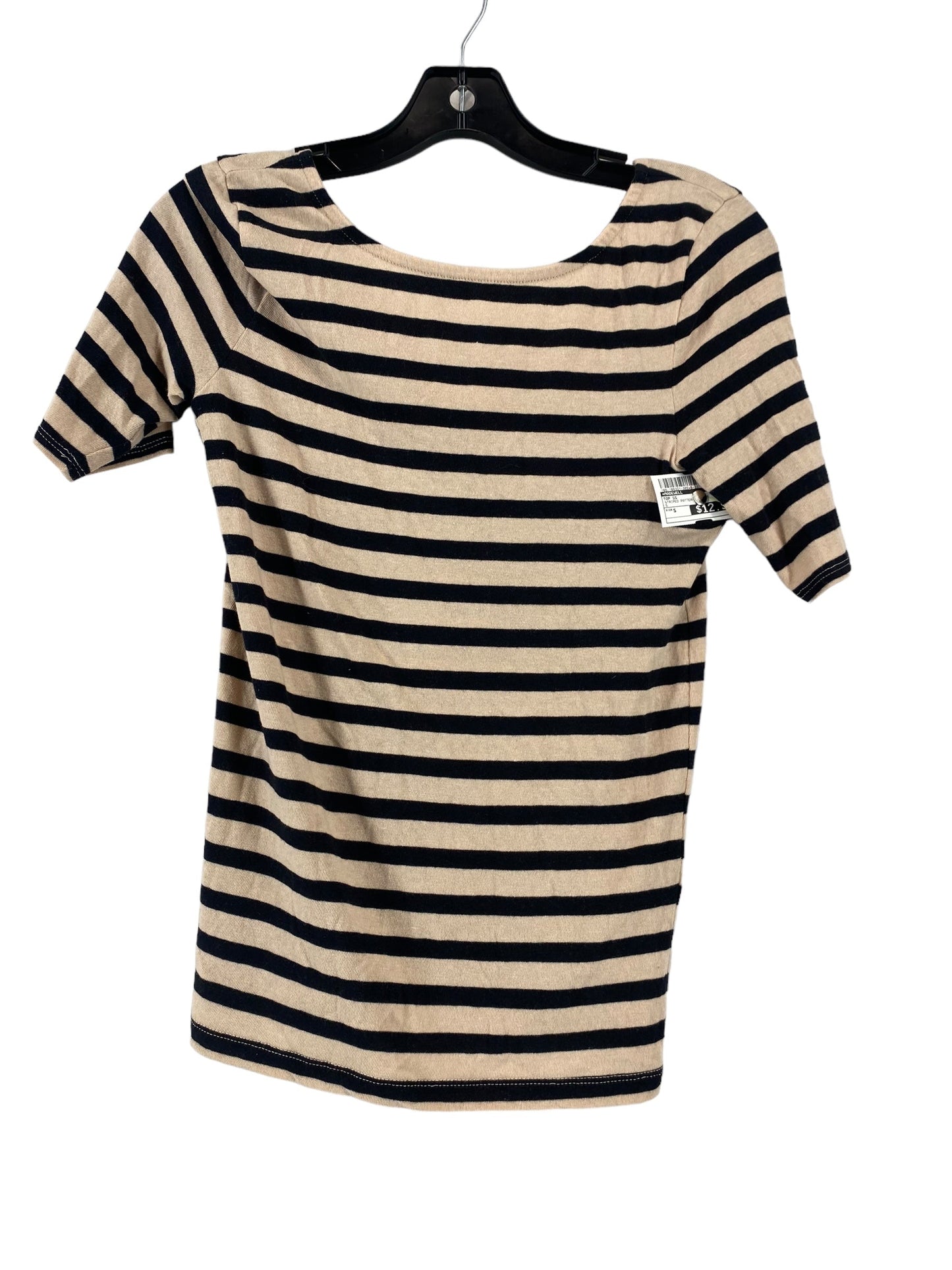 Striped Pattern Top Short Sleeve Madewell, Size S