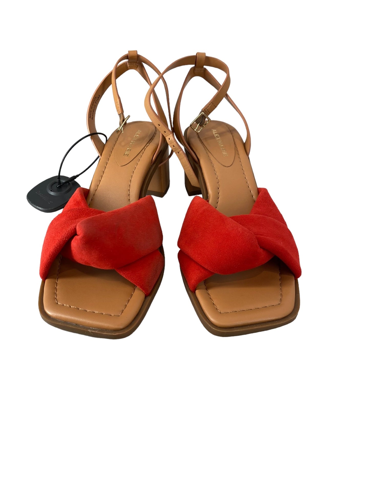 Red Sandals Heels Kitten Alex Marie, Size 7.5