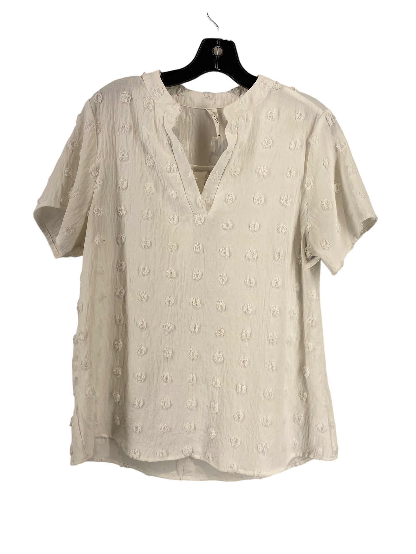 White Top Short Sleeve Clothes Mentor, Size L