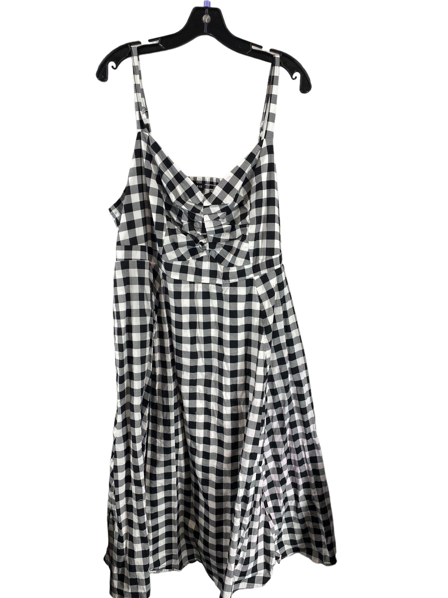 Checkered Pattern Dress Casual Midi Torrid, Size 4