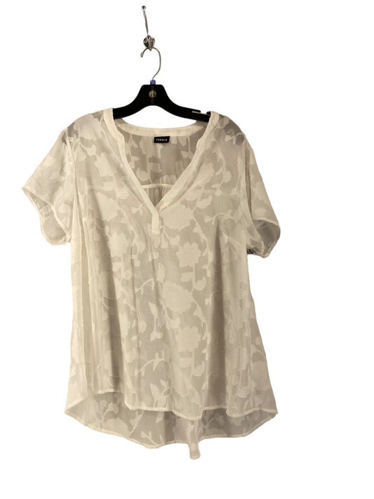 White Blouse Short Sleeve Torrid, Size 1