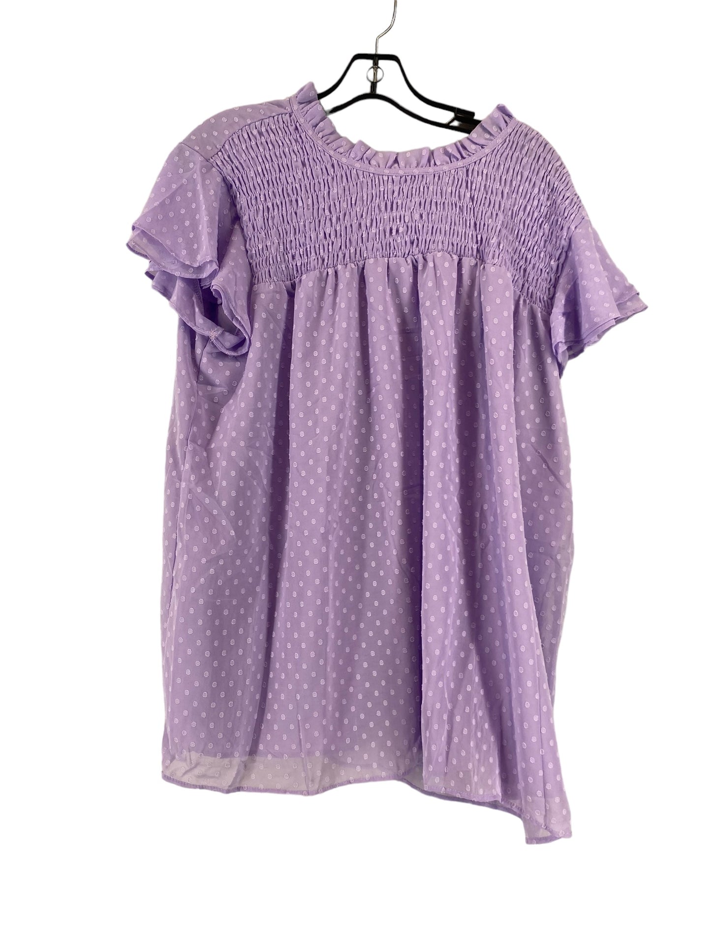 Top Short Sleeve By Clothes Mentor In Purple, Size: Xl