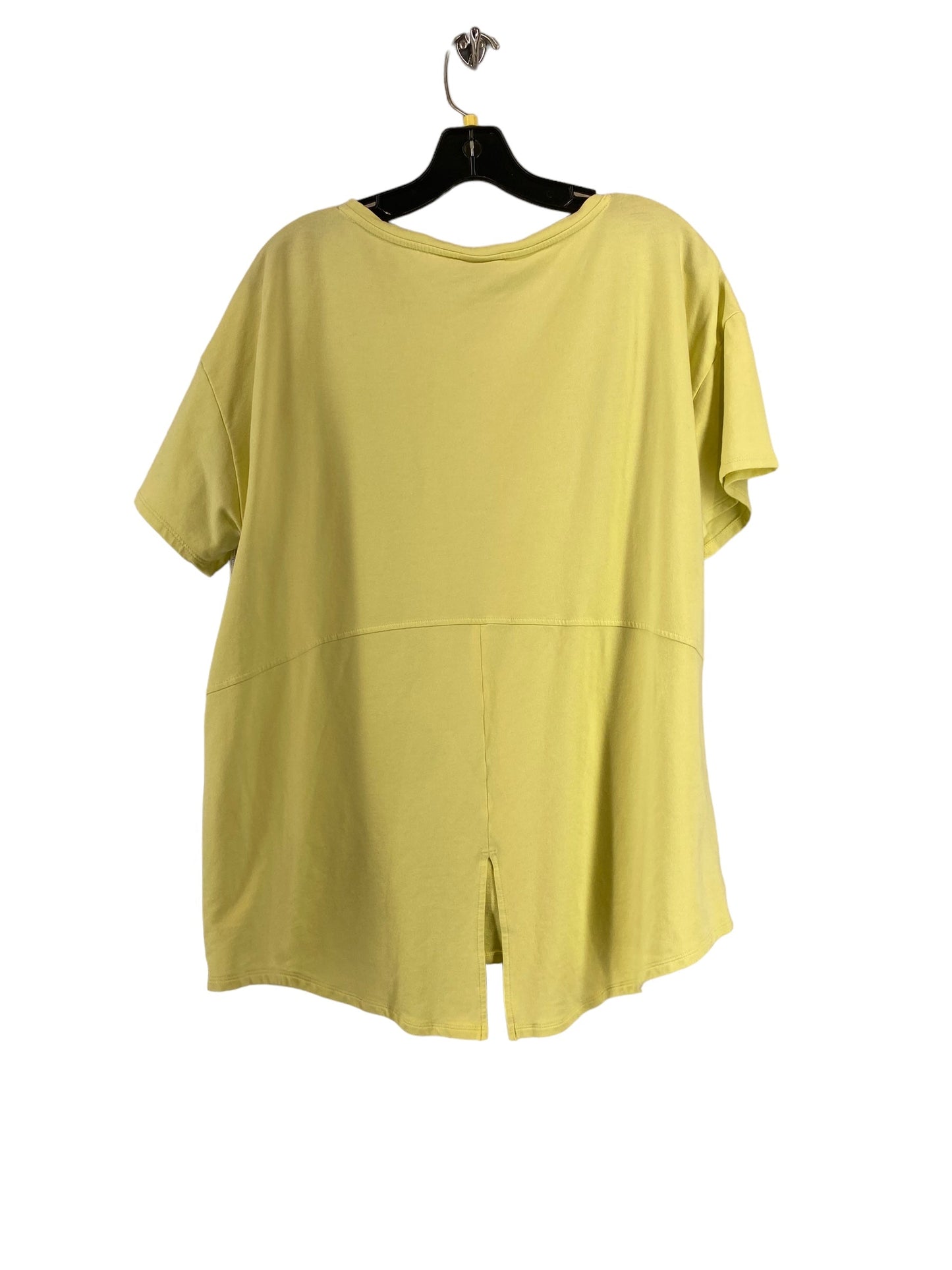 Yellow Top Short Sleeve Chicos, Size 3