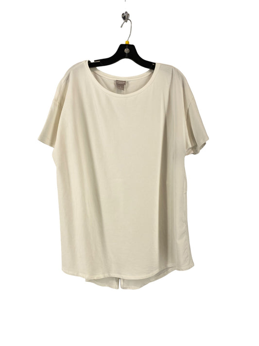White Top Short Sleeve Chicos, Size 3