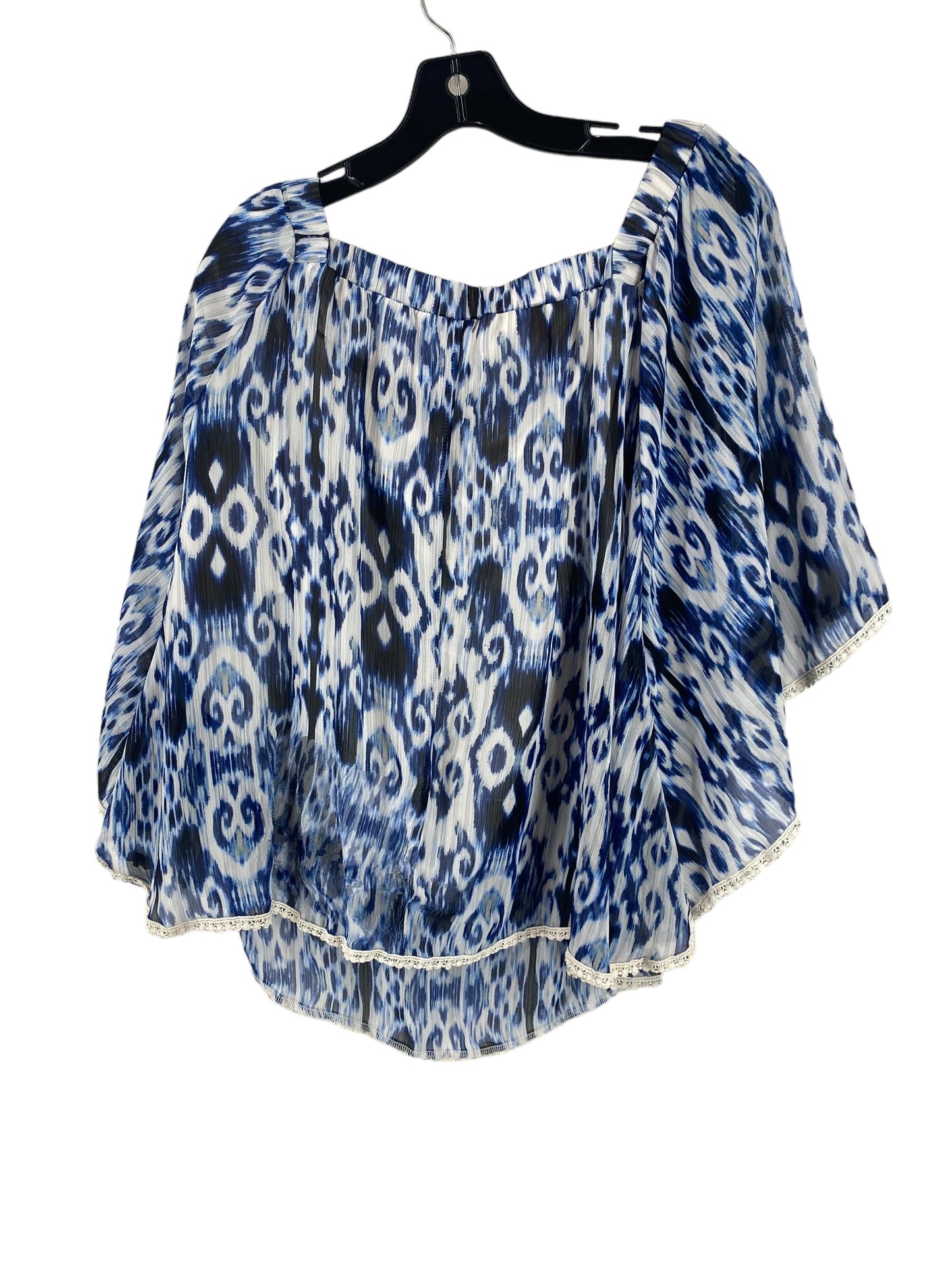 Blouse 3/4 Sleeve By New Directions In Blue, Size: L