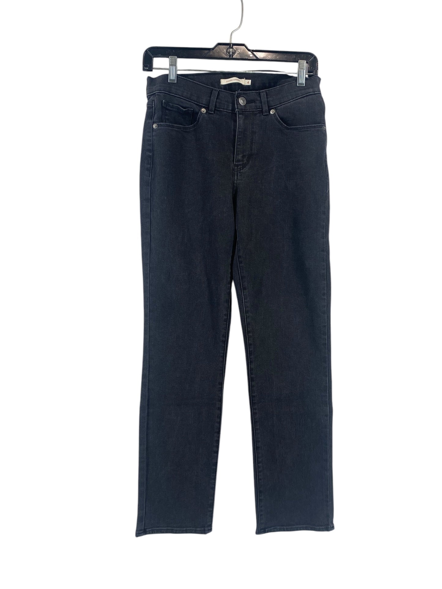 Jeans Straight By Levis In Black, Size: 4