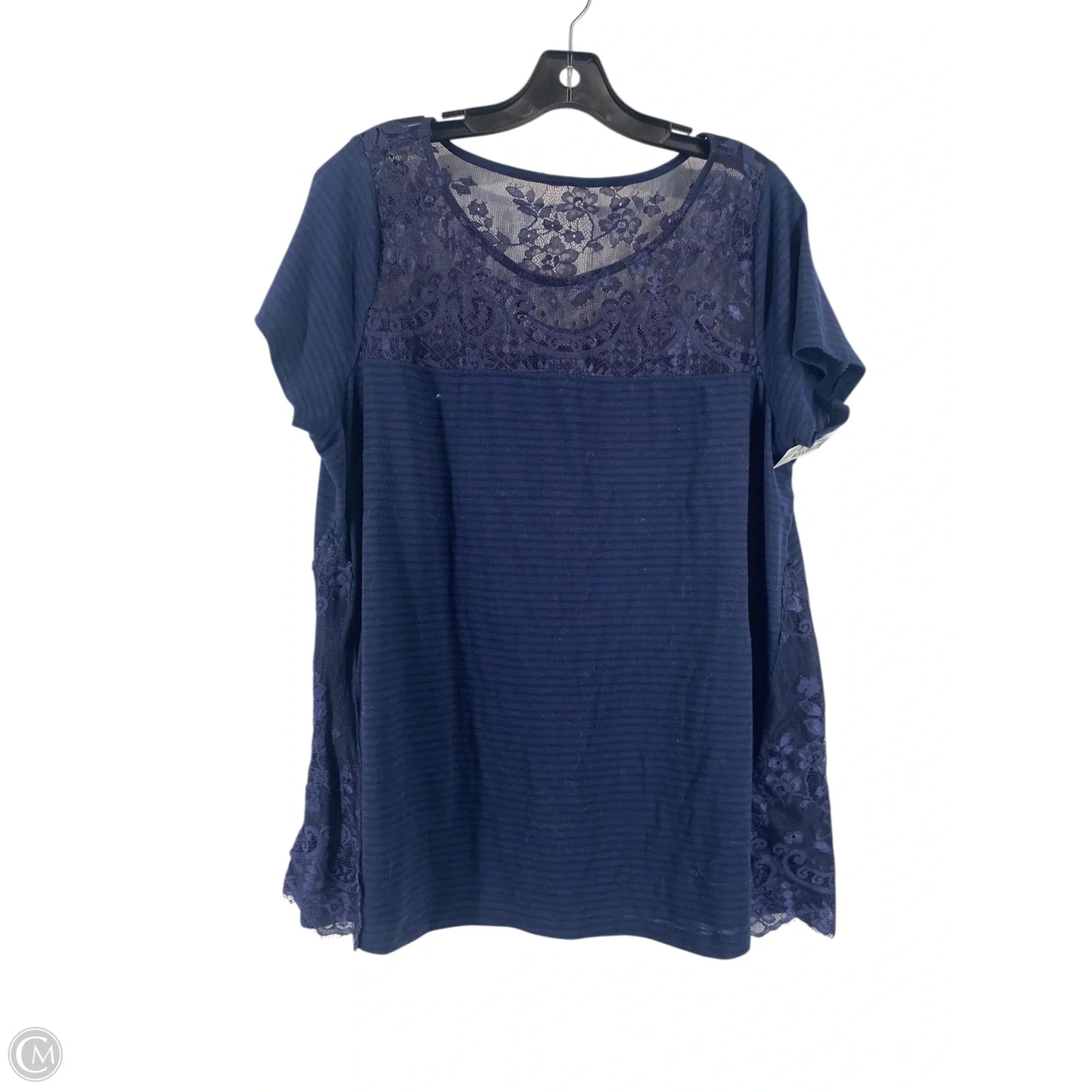 Top Short Sleeve By Torrid In Navy, Size: 2