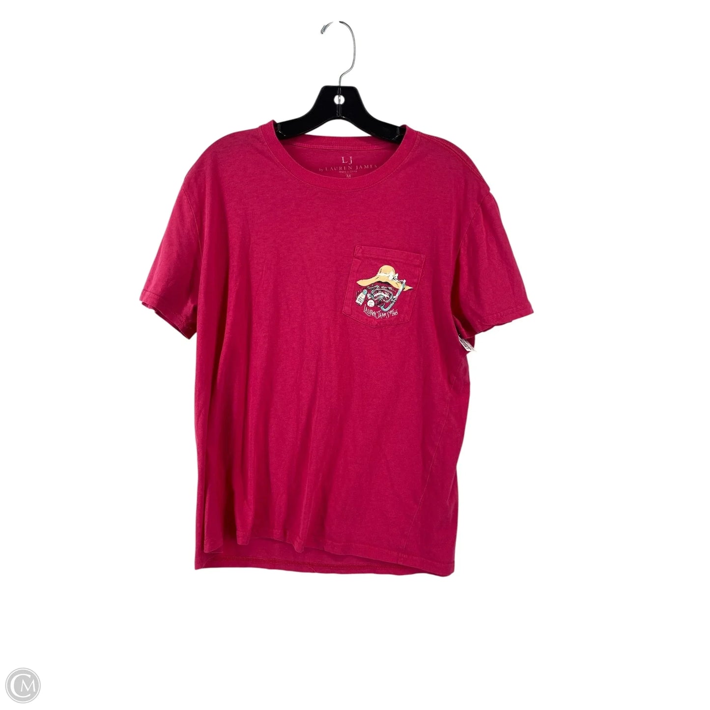 Top Short Sleeve By Lauren James In Pink, Size: M