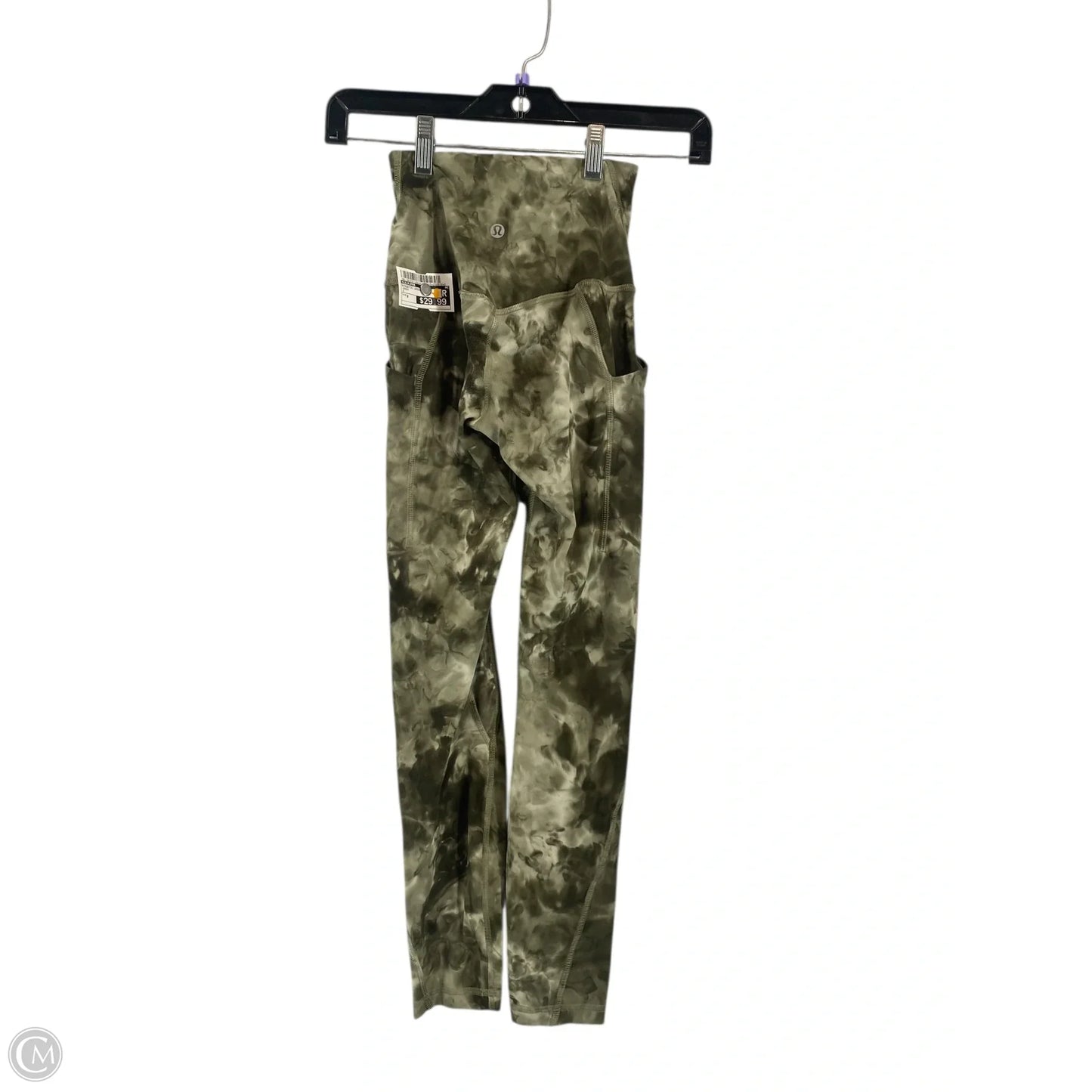 Athletic Leggings By Lululemon In Green, Size: 0