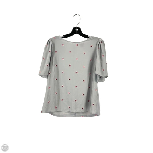 Top Short Sleeve By Ann Taylor In Grey, Size: S