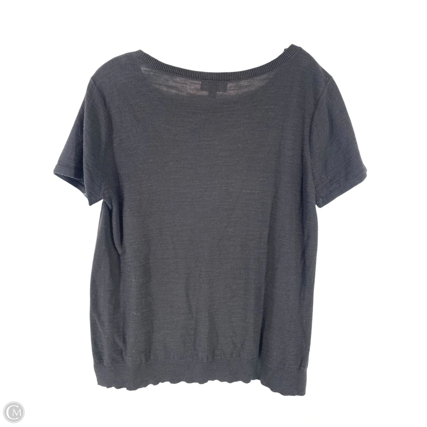 Top Short Sleeve By Loft In Black, Size: M