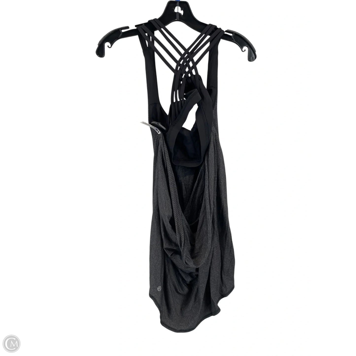 Athletic Tank Top By Lululemon In Black & Grey, Size: 8