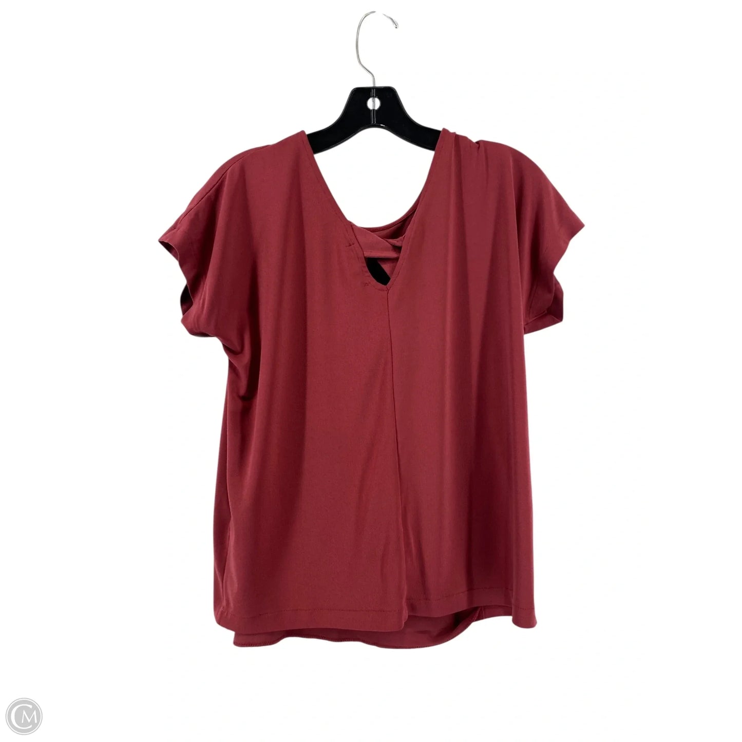 Top Short Sleeve By Banana Republic In Red, Size: S