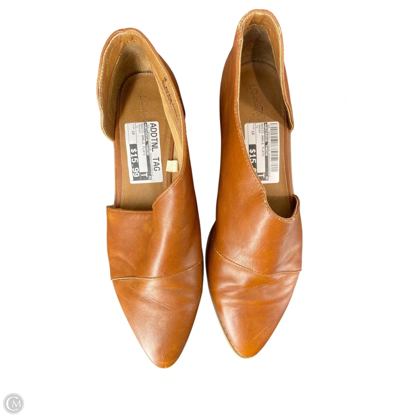 Boots Ankle Flats By Universal Thread In Brown, Size: 10