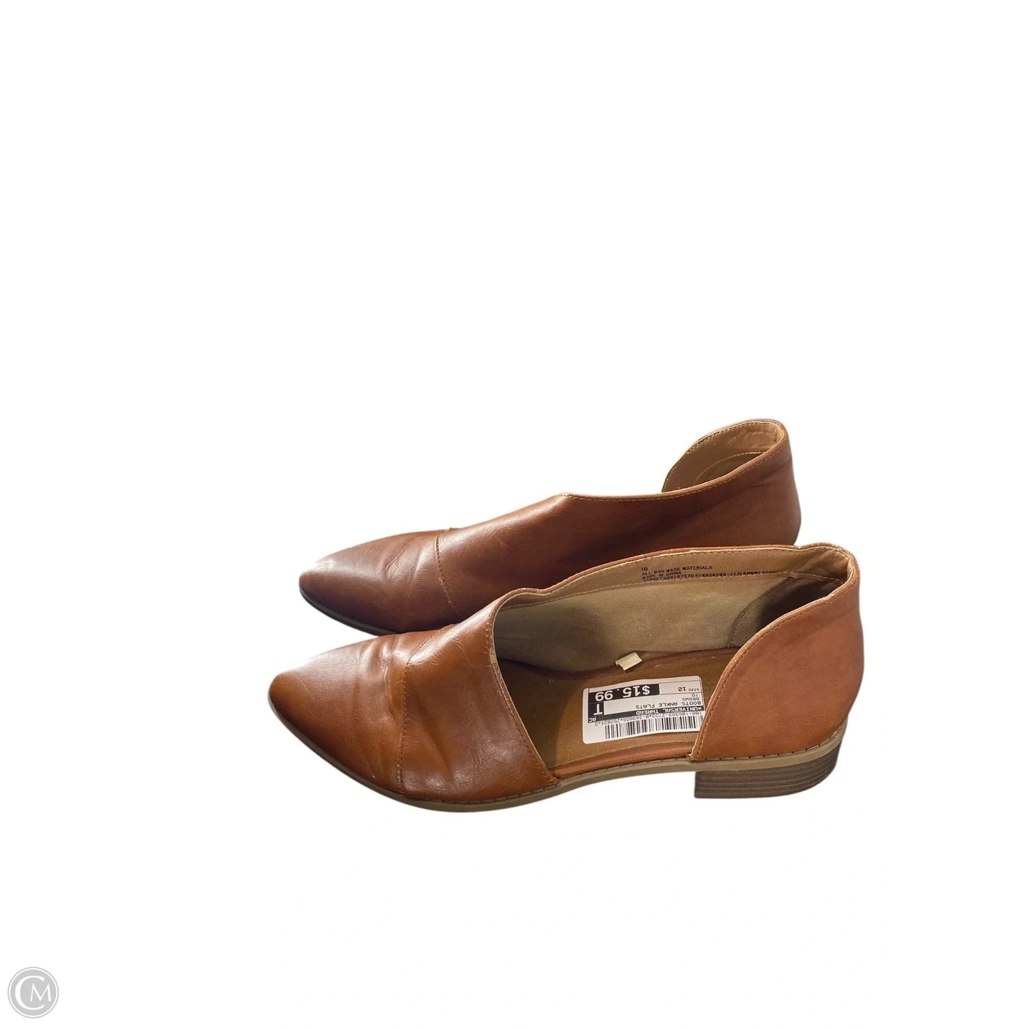 Boots Ankle Flats By Universal Thread In Brown, Size: 10