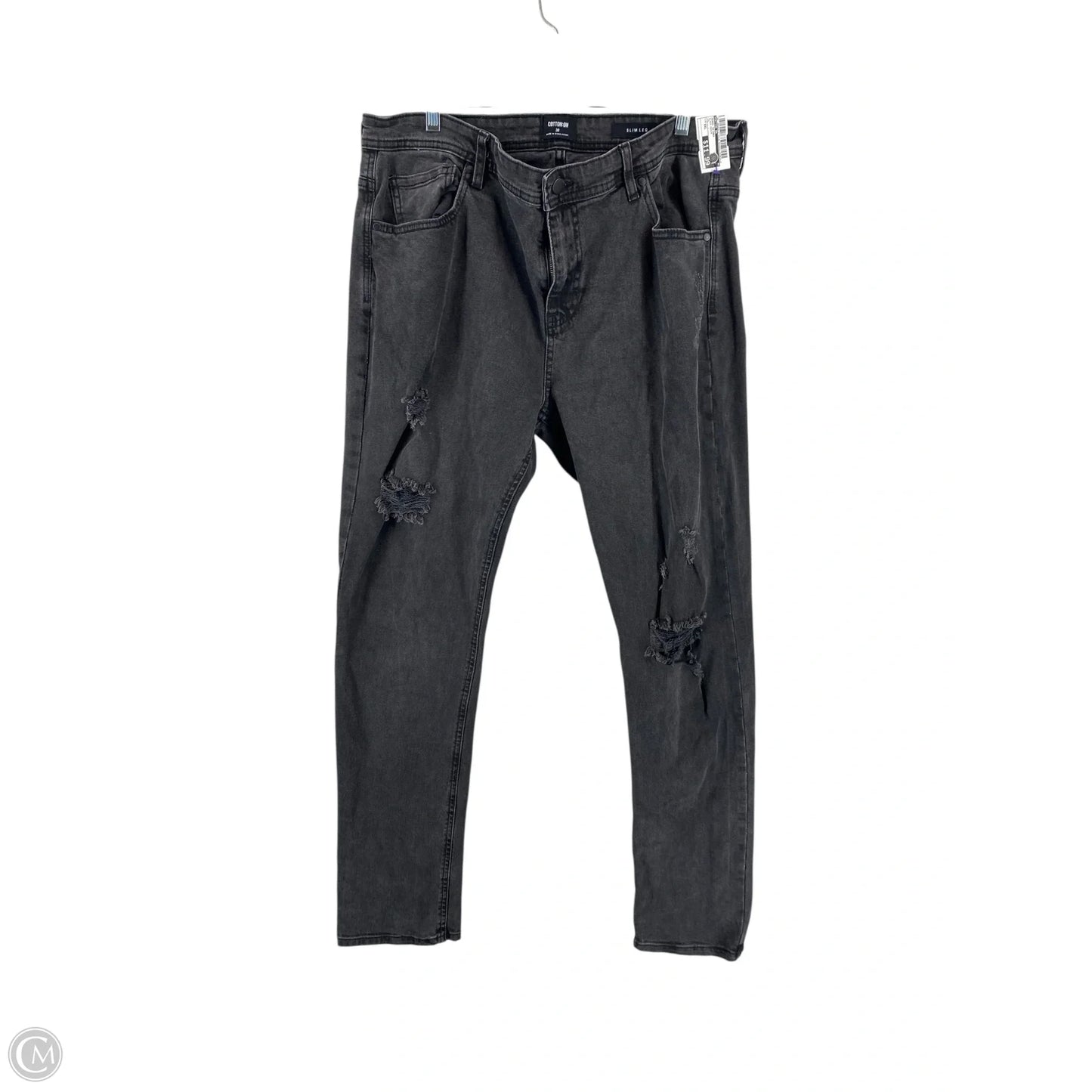 Jeans Skinny By Cotton On In Black Denim, Size: Xxl