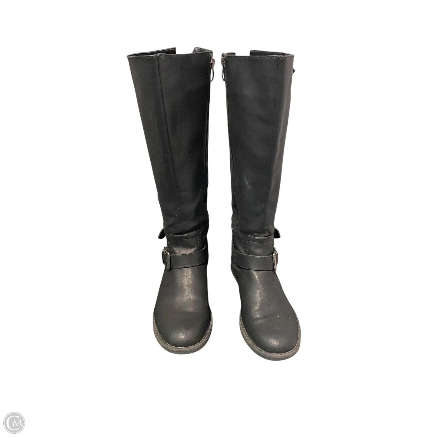 Boots Mid-calf Flats By Cmc In Black, Size: 9.5