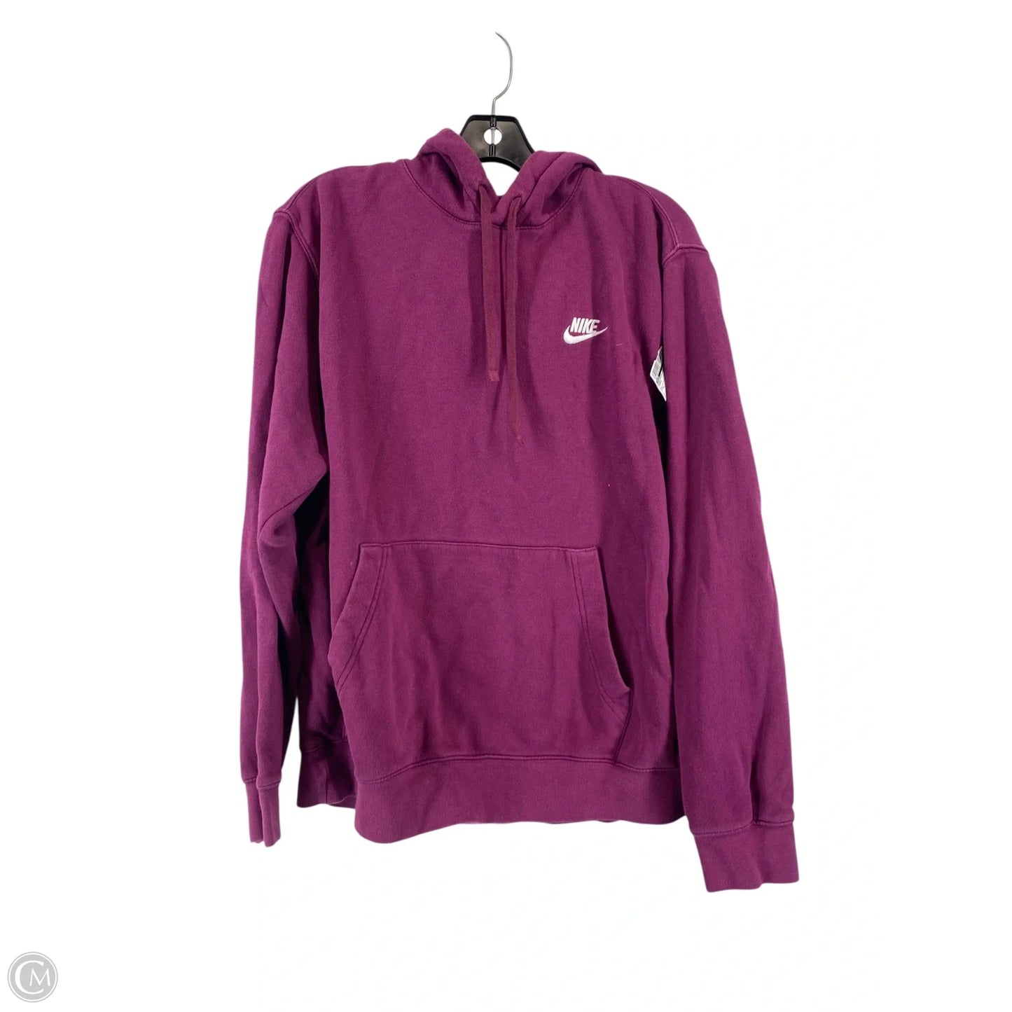 Sweatshirt Hoodie By Nike In Purple, Size: L