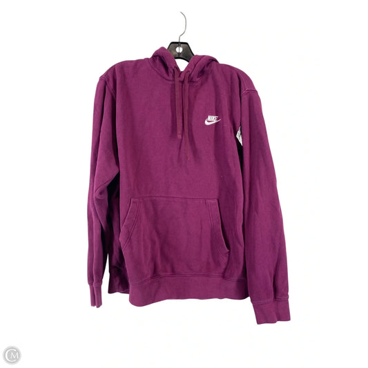 Sweatshirt Hoodie By Nike In Purple, Size: L