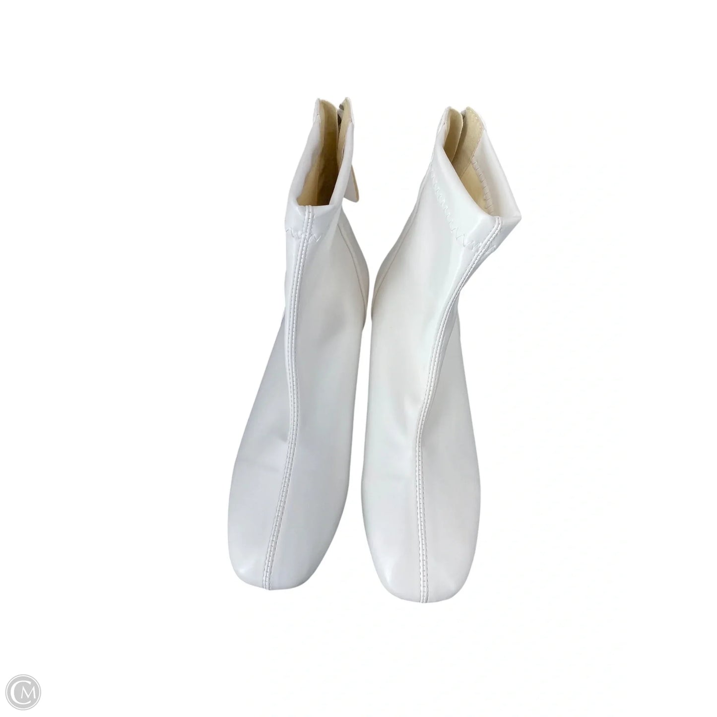 Boots Ankle Heels By Cmc In White, Size: 8