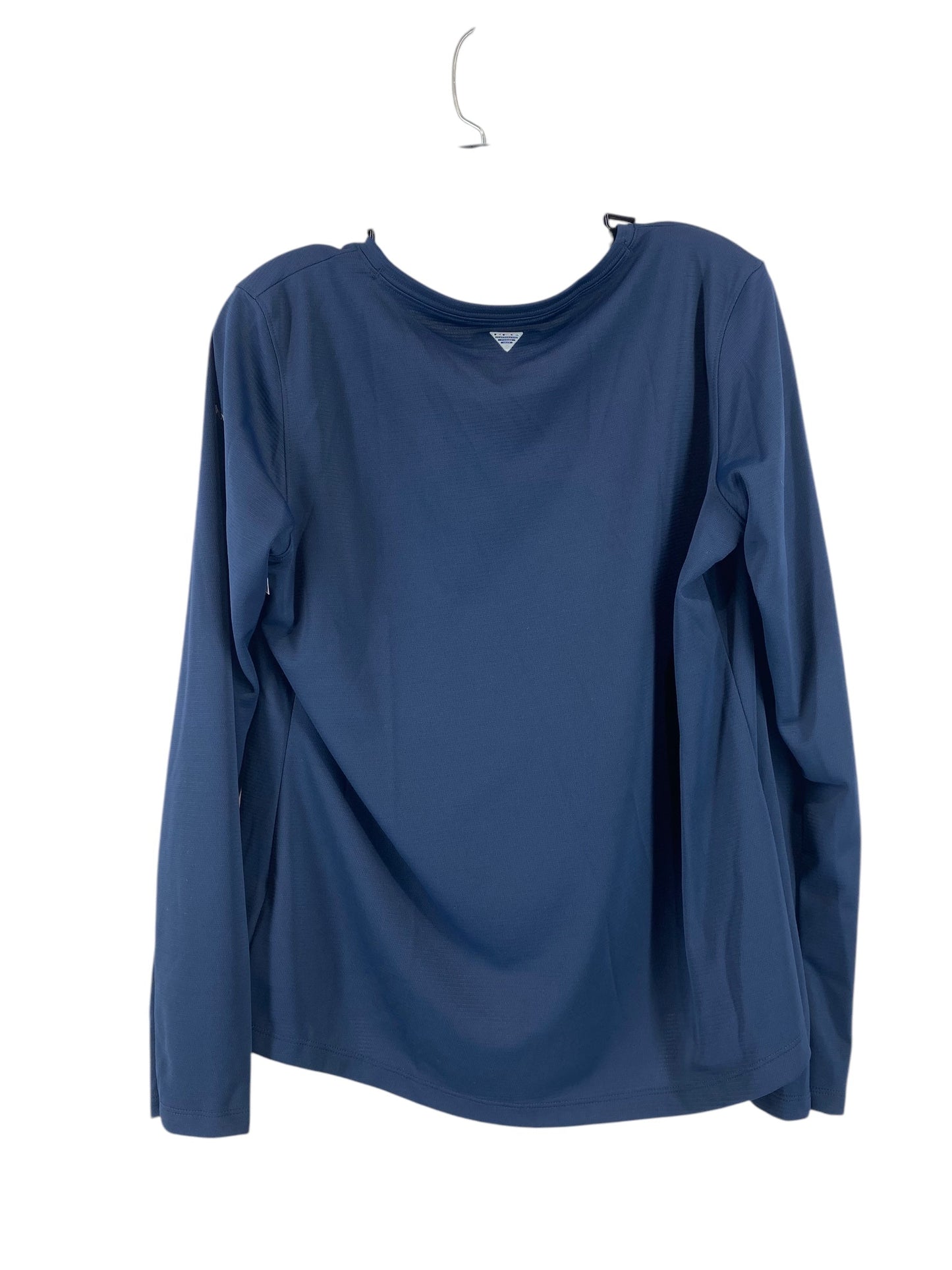 Athletic Top Long Sleeve Collar By Columbia In Navy, Size: L