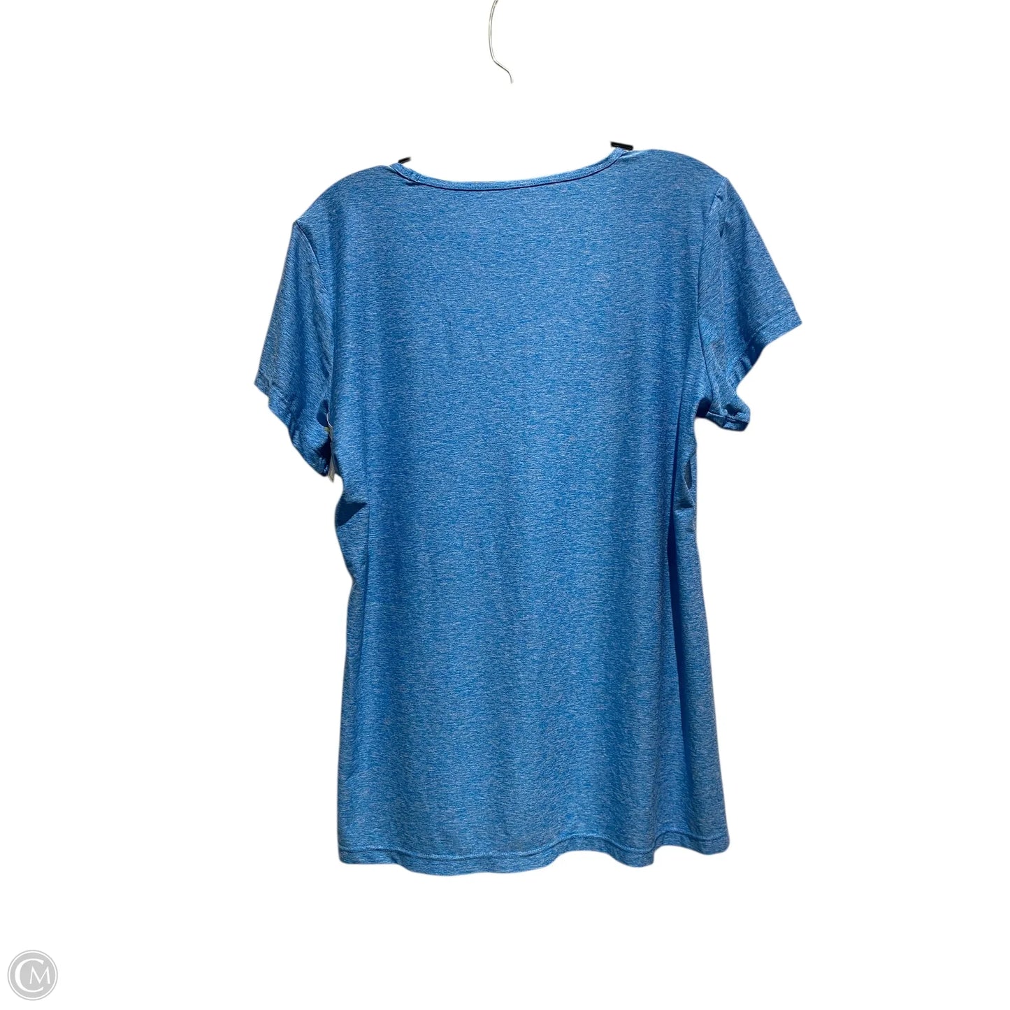 Athletic Top Short Sleeve By Reebok In Blue, Size: L