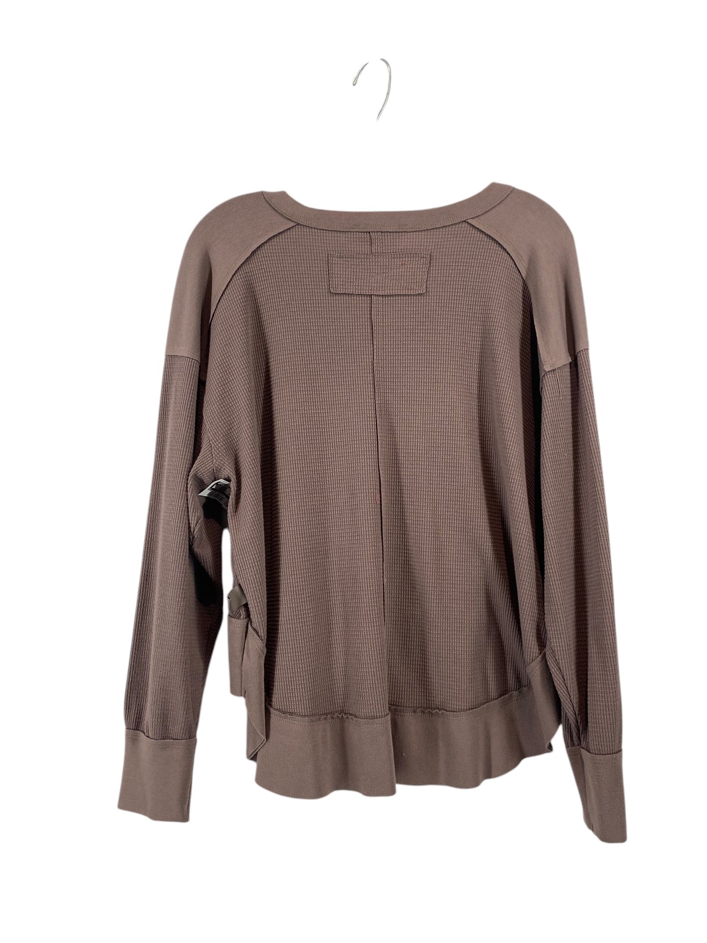 Athletic Top Long Sleeve Crewneck By Joy Lab In Brown, Size: S