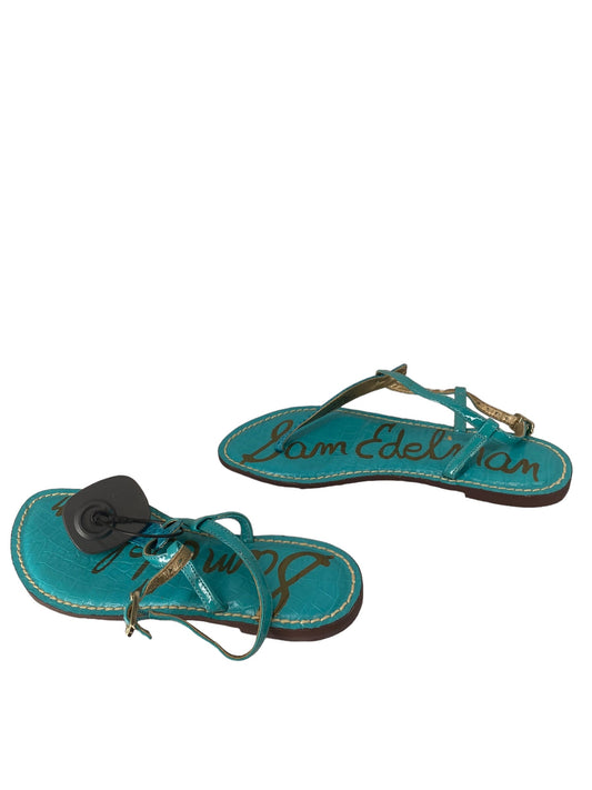 Teal Sandals Flats Sam Edelman, Size 6.5